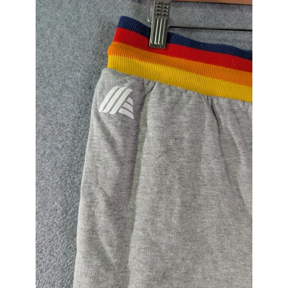 Aldi Rainbow Stripe Jogger Sweatpants Gray‎ Men's Medium Athleisure